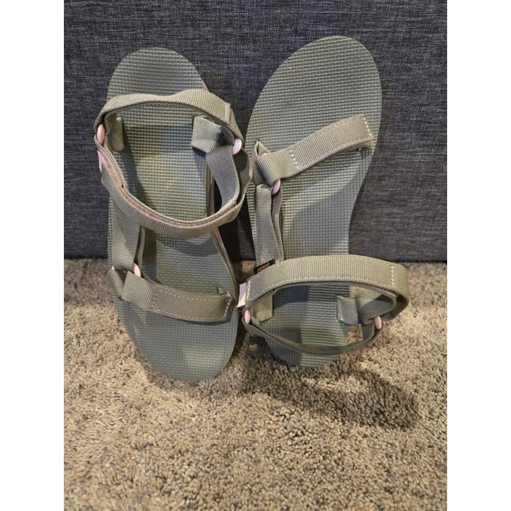Women's Teva Green and Pink Platform Sandals Size 9